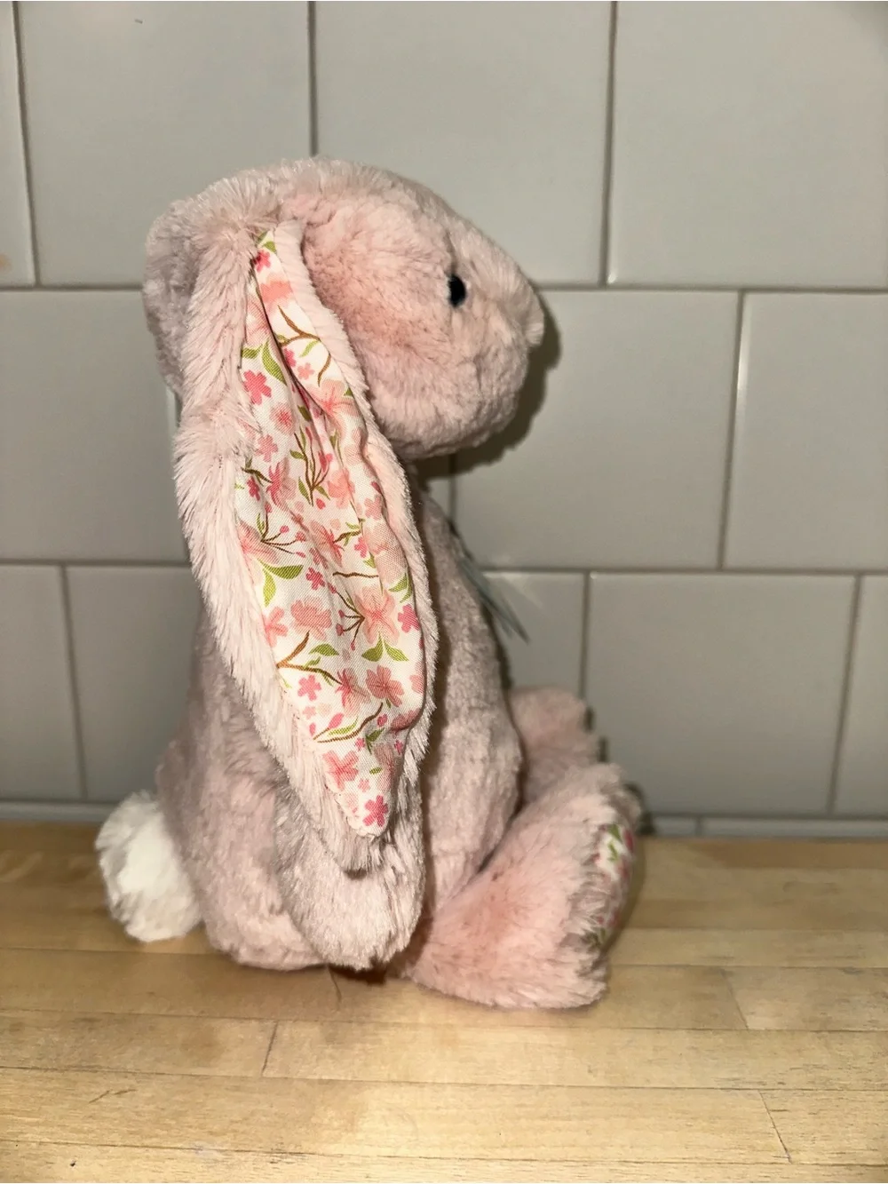 Jellycat Blush Pink Floral-Eared Bunny Plush